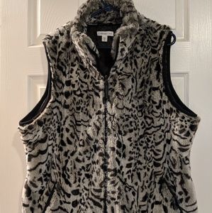 Coldwater Creek faux fur vest